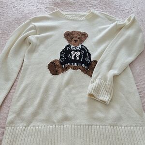 Aeropostale Cream Teddy Bear Sweatshirt